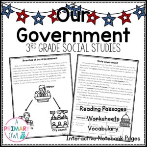 US Government 3rd Grade Social Studies Unit
