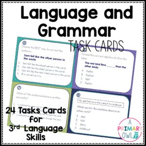 Language and Grammar Test Prep Task Cards