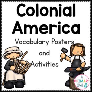 13 Colonies Vocabulary Posters and Activities Colonial America