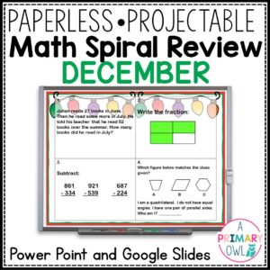 December Math Spiral Review