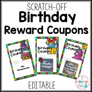 Scratch Off Birthday Reward Coupons
