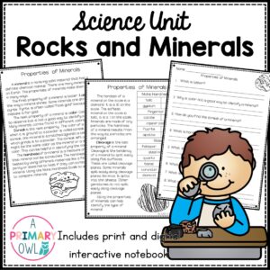 Rocks and Minerals Science Unit includes Digital Interactive Notebook