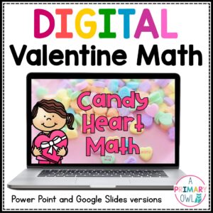 Digital Valentine Candy Heart Math