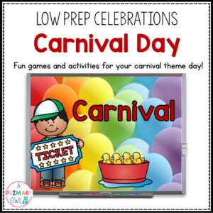 Digital Low Prep Carnival Party Celebration Games and Activities