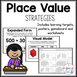 Place Value Strategies Worksheets Posters Second Grade