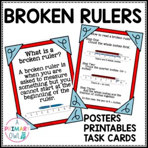 Broken Rulers Measuring to the Quarter Inch