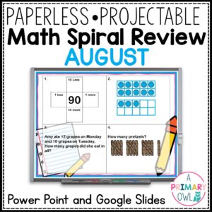 August Math Spiral Review