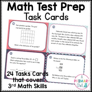 Math Test Prep Task Cards