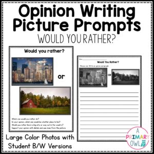 Opinion Writing Picture Prompts
