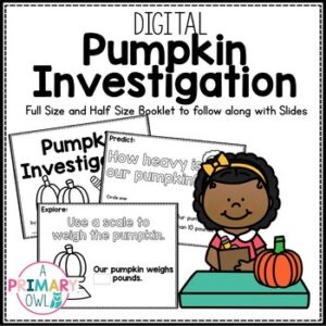 Pumpkin Investigation PowerPoint and Google Slide plus Student Booklet